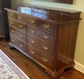 Stickley Chippendale Cherry Wood Wide Dresser