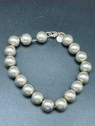 Tiffaney Ball Beads Bracelet . 8' Long.
