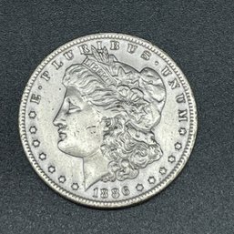 1886 Morgan Silver Dollar.