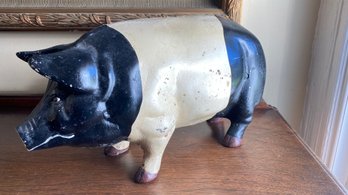 Cast Iron Painted Piggy Bank