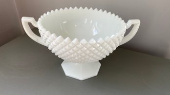 Westmoreland Milk Glass Hobnail Centerpiece