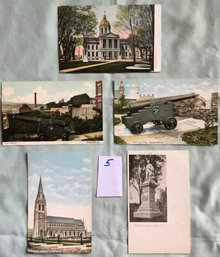 Lot # 5 Of 5 Circa 1905 - 1908 Postcards / Post Cards From Lodonderry,  Concord NH And Barre VT