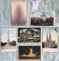 Lot # 8 Of 6 Circa 1906 - 1908 Postcards / Post Cards From New York City NY