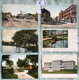 Lot # 9 Of 6 Circa 1906 - 1908 Postcards / Post Cards From Westerly & Providence RI Rhode Island