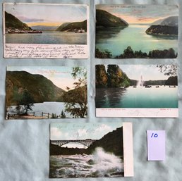 Lot # 10 Of 5 Circa 1906 - 1910 Postcards / Post Cards From Upstate New York West Point Niagara NY