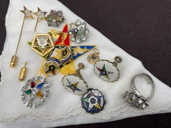 Collection Of Vintage Order Of The Eastern Star Jewelries. (3)