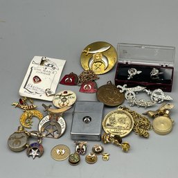 Vintage Shriner's Collection.  Lighters, Pins And More.