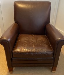 A Vintage Distressed Leather Occasional Chair.