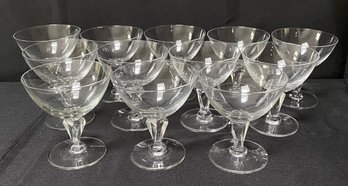 A Dozen Vintage Wine Glasses Possibly Baccarat