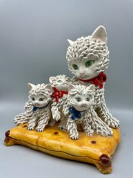 Mid Century Italian Pottery Spaghetti Cats.