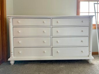 Newer White Eight Drawers Dresser.