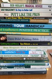 A Group Of 10 Plus Books About GOLF & How To Play