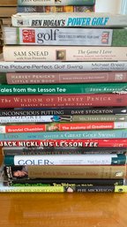 A Group Of 10 Plus Books About GOLF & How To Improve Your Game