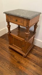 An Antique Marble Top Night Stand