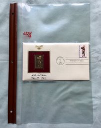 1986 First Day Issue Cover Gold Stamp Replica 22 Folk Art Series Cigar Store Figure Wood Carving U.S. Stamps