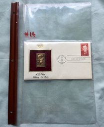 1986 First Day Issue Cover Gold 22 Cent Stamp Replica T.S. Eliot Literary Arts Series U.S. Stamps