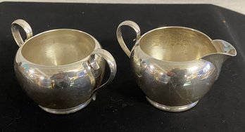 Gorhan Sterling Sugar & Creamer - 219.1 Grams