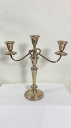 Gorham Large Vintage Sterling Silver Convertible Candelabra Weighted - 1 Of 2