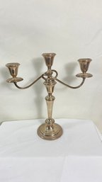 Gorham Large Vintage Sterling Silver Convertible Candelabra Weighted - 2 Of 2