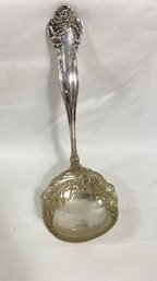 Antique Repousse Sterling Small Cream / Gravy Ladle With Beautiful Details - 101.1 Grams