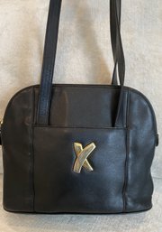 A PALOMA PICASSO Black Leather Bag Made In Italy