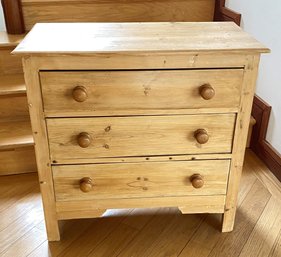 A Vintage Pine Wood  Chest Of Drawers