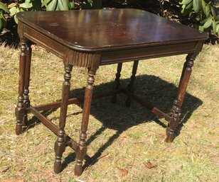 Antique 8-Legged Rectangle Lamp Table