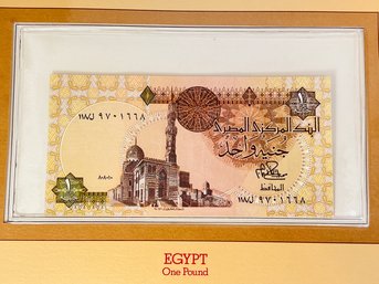 EGYPT   - 1Pound -   Uncirculated Foreign Paper Money With Info/ History