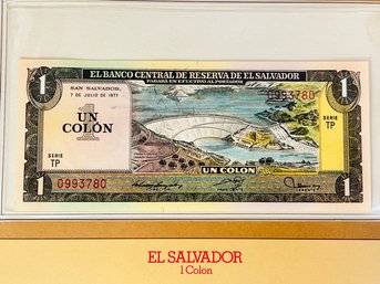 EL SALVADOR   - 1 Colon -   Uncirculated Foreign Paper Money With Info/ History