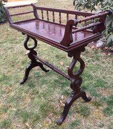 Antique Mahogany Foyer Entry Way Gallery Table