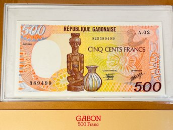 GABON  - 500 Franc -   Uncirculated Foreign Paper Money With Info/ History