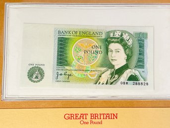 GREAT BRITAIN  - 1 Pound -   Uncirculated Foreign Paper Money With Info/ History