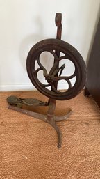 An Antique Dentist Drill Wheel - Rare - 22'w X 24'h.