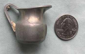 Vintage Conn House Pewter Tiny Miniature Pitcher Creamer Cordial Measure - (Jigger, Shot Glass)