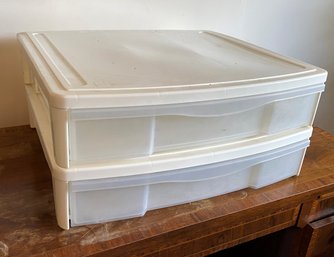 A Pair Of Plastic Container  With Drawer By Iris