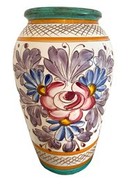 Italian Made, Ceramic Decorative 18' Tall Floor Vase.