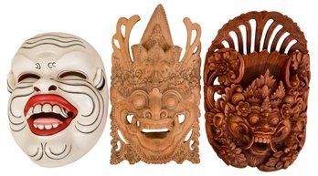 Collection Of Hand Carved Balinese Masks
