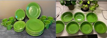 Green Fiesta China Set (See All Photos-New Found Bowls Added)