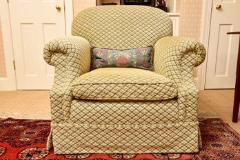 Brunschwig & Fils Howard Tightback Chair Upholstered In Chenille Fabric