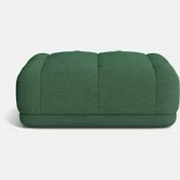 From DWR A New Quilton Ottoman - In Green - Hay By Doshi Levien