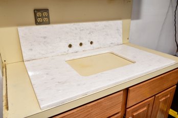 Marble Sink And Backsplash