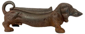 Cast Iron Dachshund Dog Boot Scraper / Doorstop