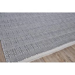 An Echo Flat Weave Geometric Area Rug - 14 X 18 - New In Packaging - Gray - Indoor Or Outdoor