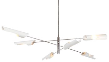 An Original  David Weeks Torroja 3 Tiered Pendant Chandelier