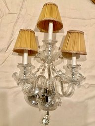 Four Cut Crystal Wall Sconces