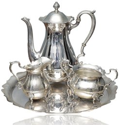 Jack Shepard Fisher Sterling Silver Tea Set (39.545 Troy Oz)