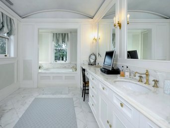 A Custom Wood Bathroom Vanity - 75 Inch