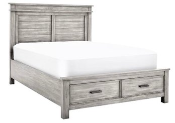 Hempstead Queen Size Platform Storage Bed With Two Drawers