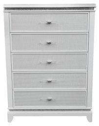 Raymour & Flanigan Carmelita Five Drawer Chest With 3 Way Touch LED Lighting