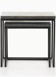 Four Hands Harlow Nesting End Tables -  Metal And Gravestone - B